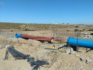 Las obras en la EDAR de Castilblanco avanzan con la instalación de los biodiscos, bombas y calderería