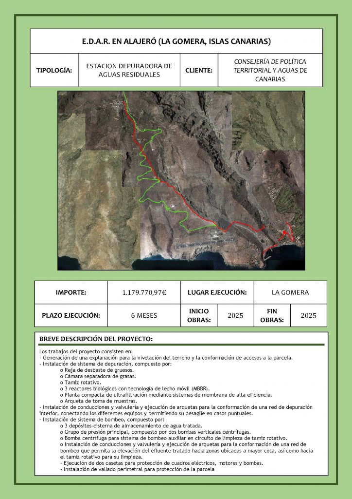 Marea y Heliopol impulsan la nueva EDAR de Alajeró