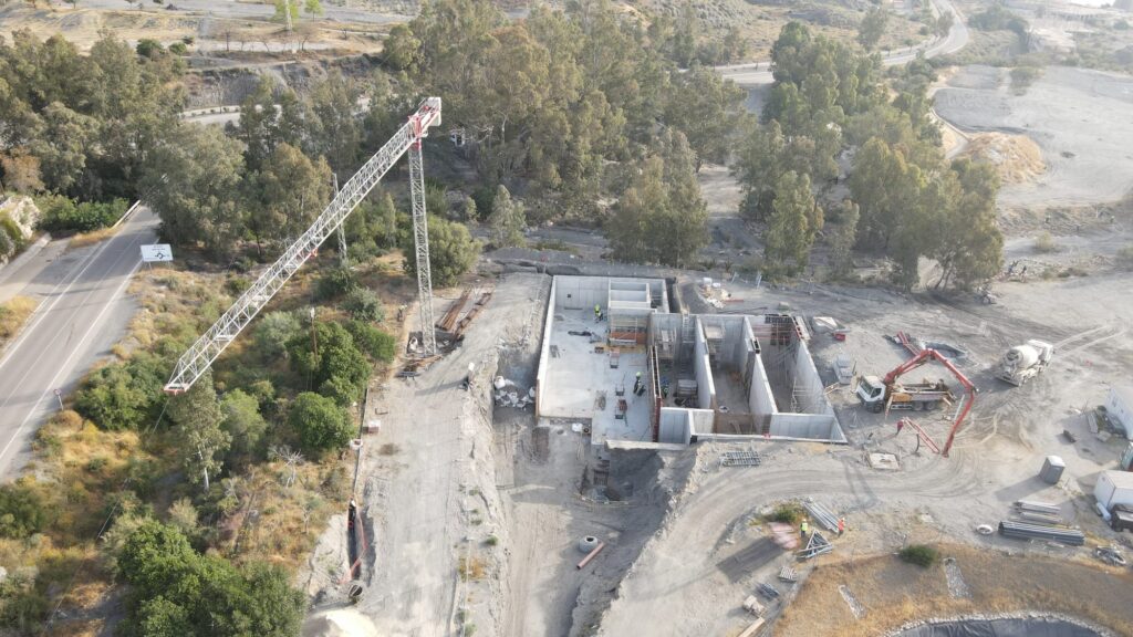 Avanza la construcción de la nueva depuradora de Playa Macenas en Mojácar