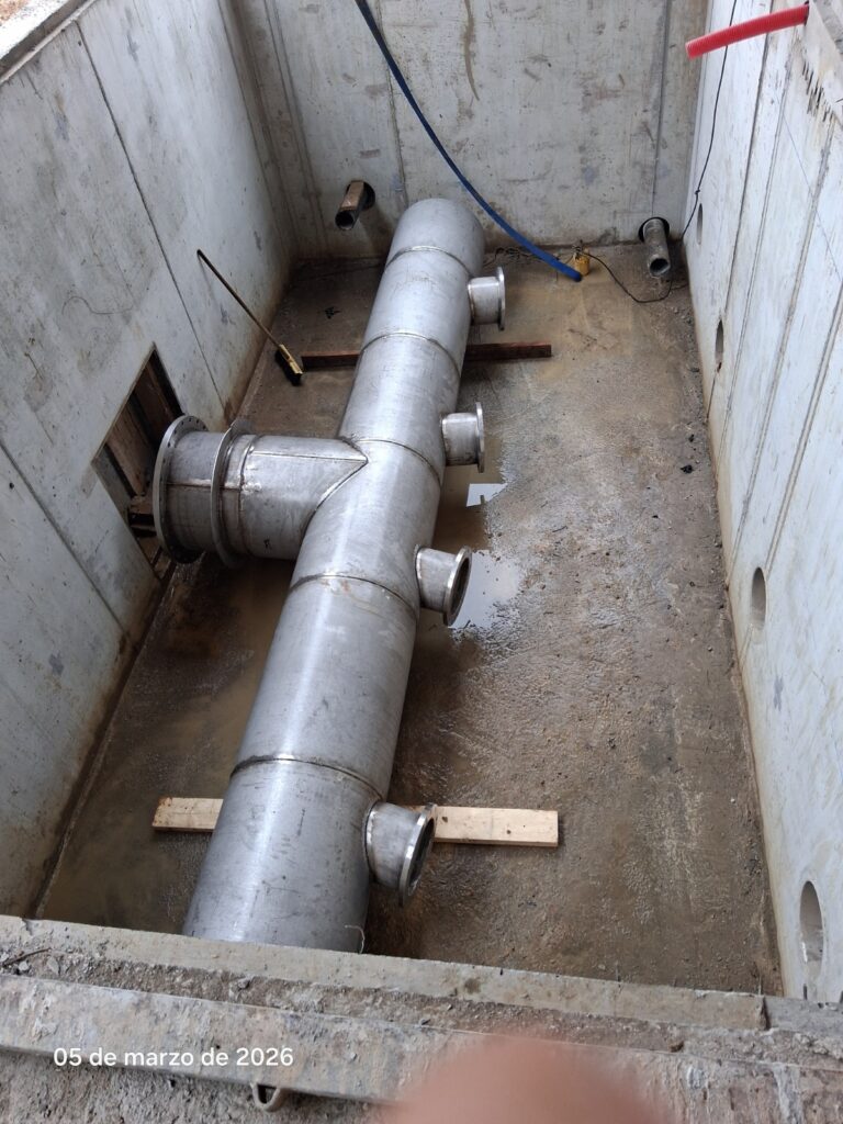 Avanzan a buen ritmo las obras de la nueva estación de bombeo de aguas residuales de La Línea de la Concepción
